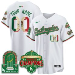 CUSTOM LAD Mexico Vapor Limited Jersey - 9x & B2B Champs - All Stitched by Los Angeles Dodgers
