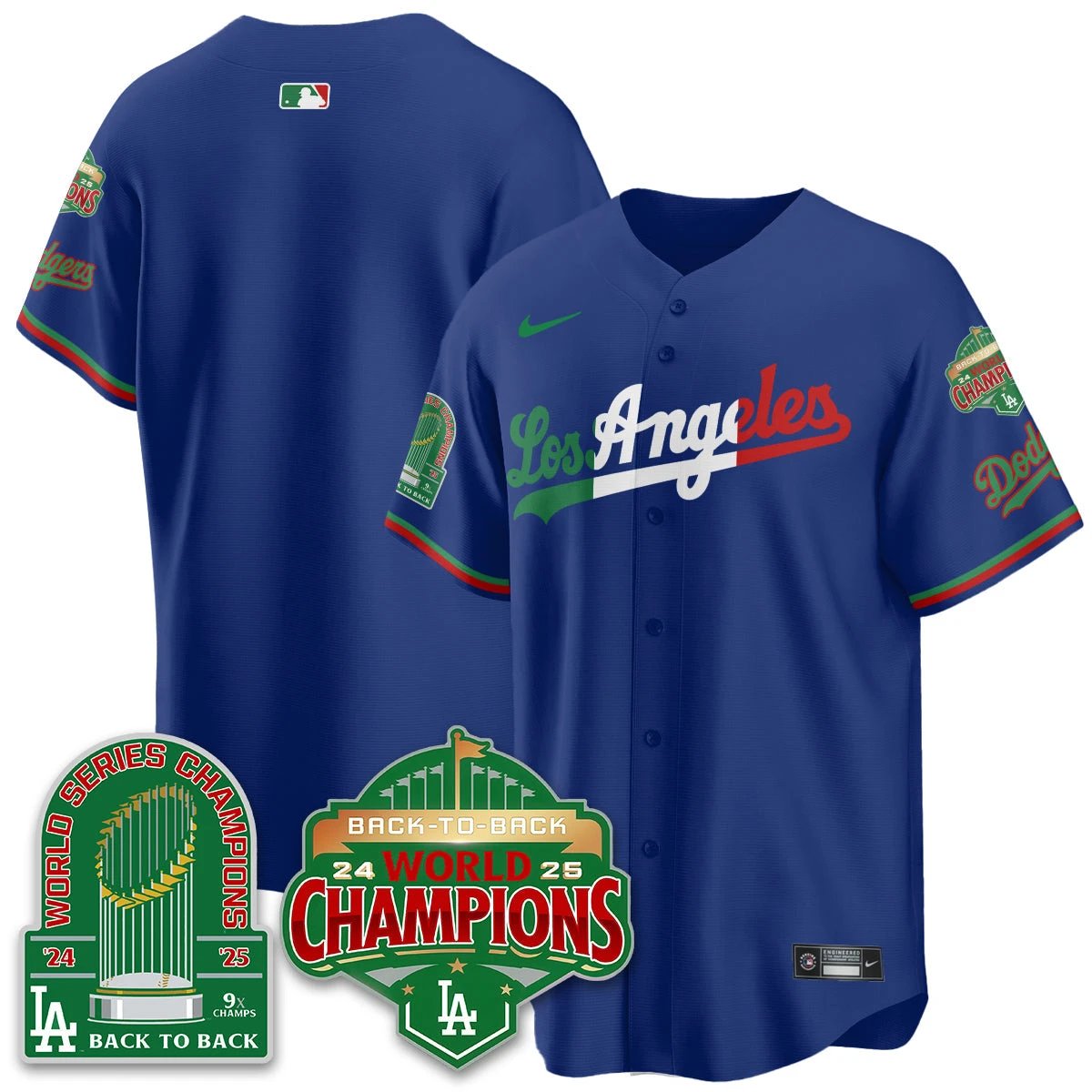 LAD Mexico Vapor Limited Jersey - 9x & B2B Champs - All Stitched by Los Angeles Dodgers
