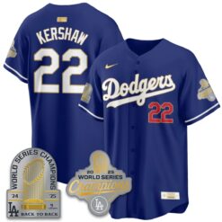 LAD Gold Collection Stadium Vapor Limited Jersey - 9x Champs - All Stitched by Los Angeles Dodgers