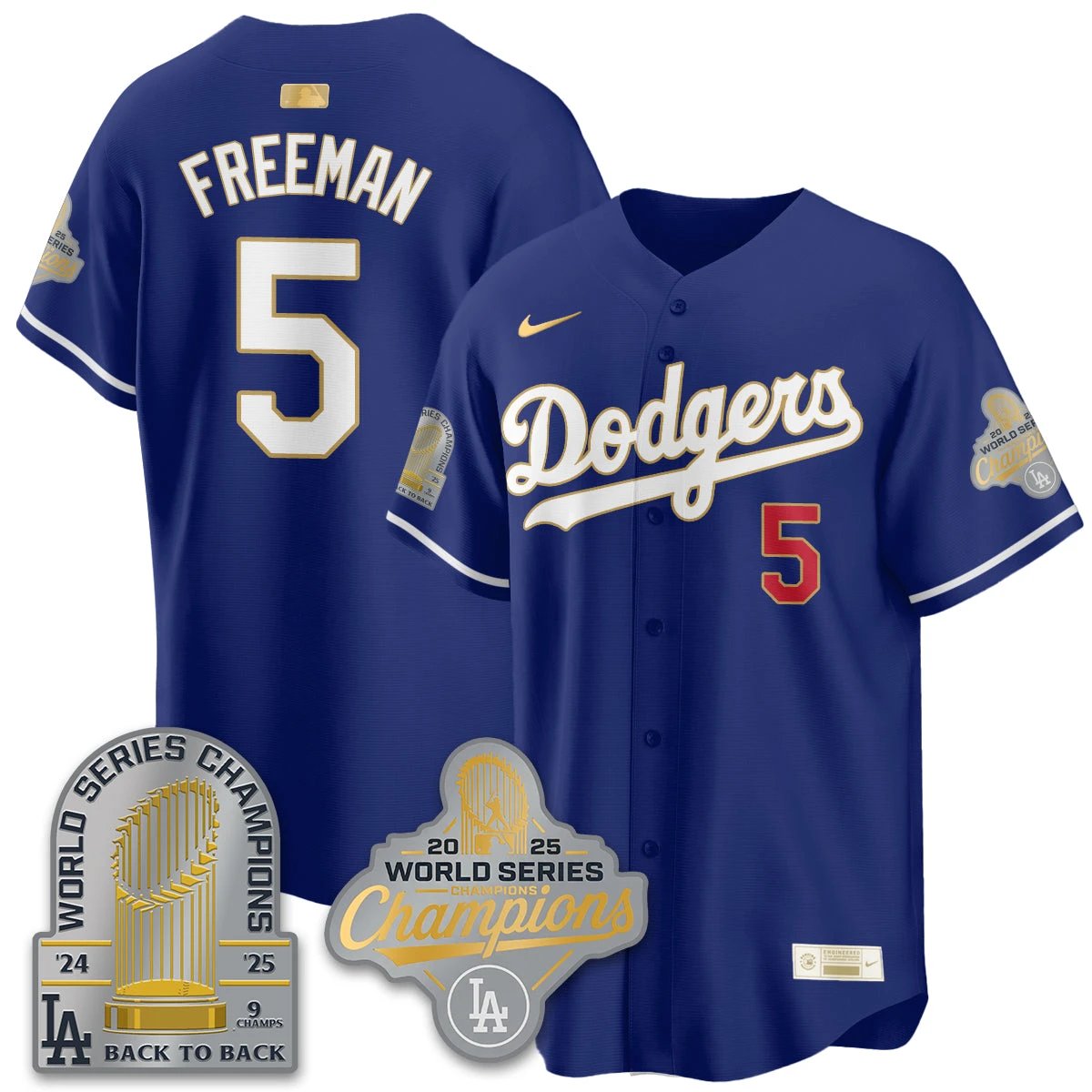 LAD Gold Collection Stadium Vapor Limited Jersey - 9x Champs - All Stitched by Los Angeles Dodgers