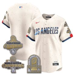 Los Angeles Dodgers Gold Collection Stadium Vapor Limited Jersey - Back to Back 9x Champs - All Stitched by Los Angeles Dodgers