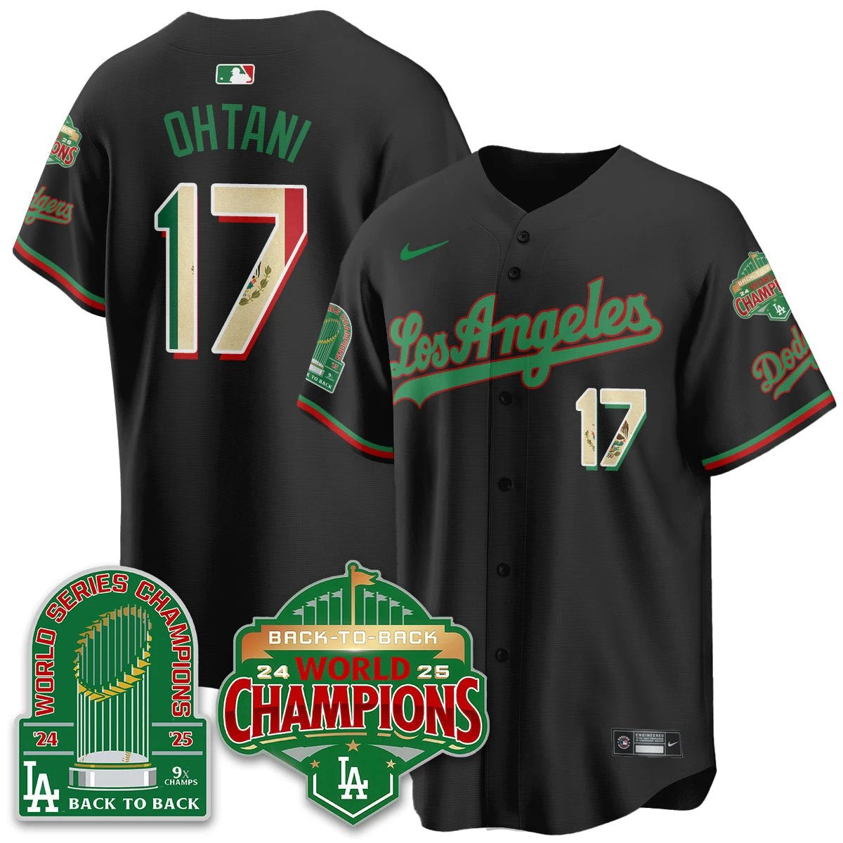 LAD Mexico Vapor Limited Jersey - 9x & B2B Champs - All Stitched by Los Angeles Dodgers