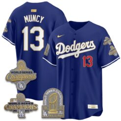 Los Angeles Dodgers Gold Collection Stadium Vapor Limited Jersey - Back to Back 9x Champs - All Stitched by Los Angeles Dodgers