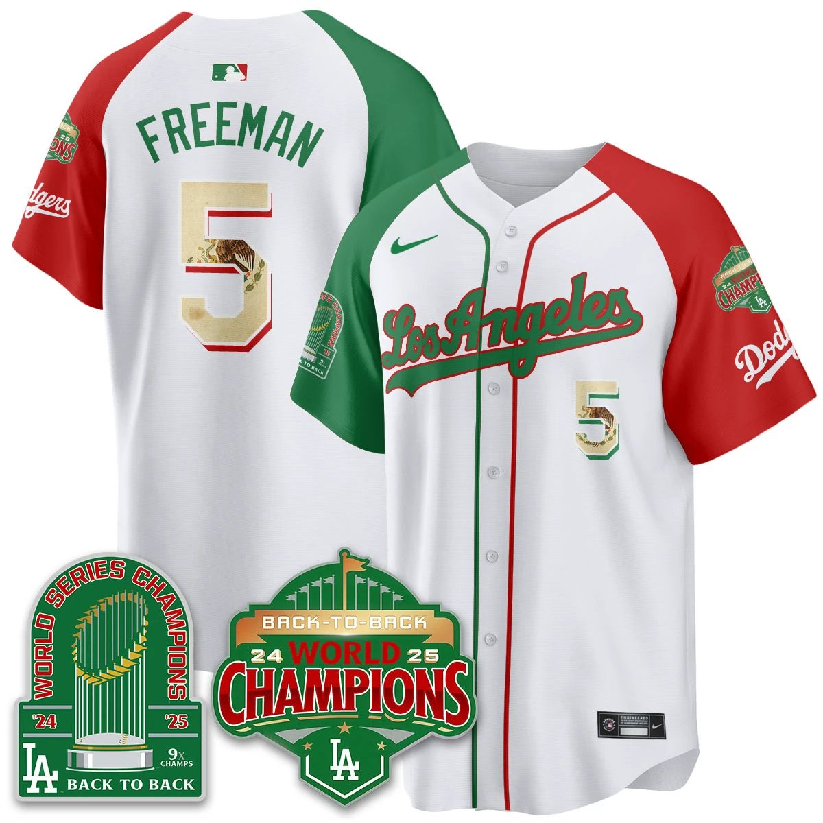 LAD Mexico Vapor Limited Jersey - 9x & B2B Champs - All Stitched by Los Angeles Dodgers