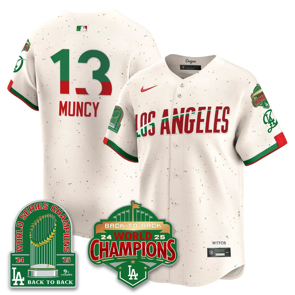 LAD Mexico Vapor Limited Jersey - 9x & B2B Champs - All Stitched by Los Angeles Dodgers