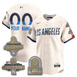 Los Angeles Dodgers Gold Collection Stadium Vapor Limited Custom Jersey - Back to Back 9x Champs - All Stitched by Los Angeles Dodgers