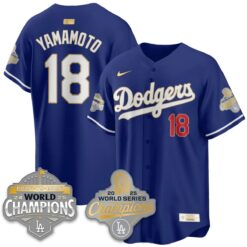 LAD Gold Collection Stadium Vapor Limited Jersey - B2B Champs - All Stitched by Dodgers