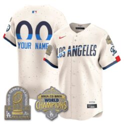 CUSTOM LAD Gold Collection Vapor Limited Jersey - 9x & B2B Champs - All Stitched by Los Angeles Dodgers