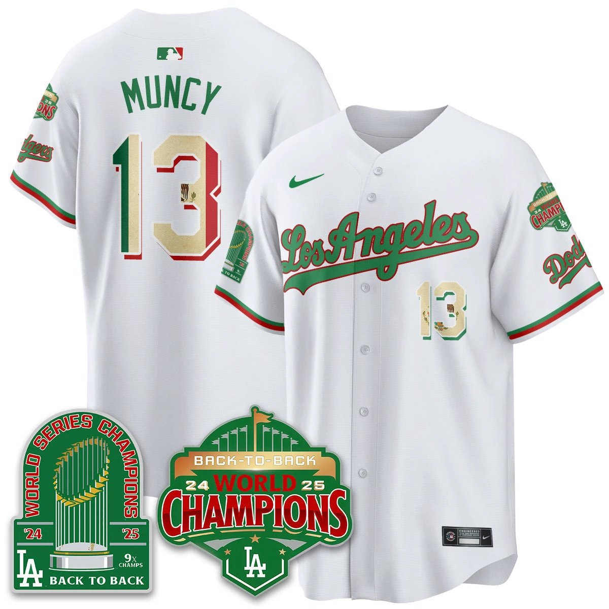 LAD Mexico Vapor Limited Jersey - 9x & B2B Champs - All Stitched by Los Angeles Dodgers
