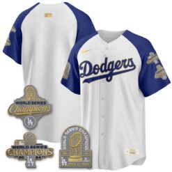 Los Angeles Dodgers Gold Collection Stadium Vapor Limited Jersey - Back to Back 9x Champs - All Stitched by Los Angeles Dodgers