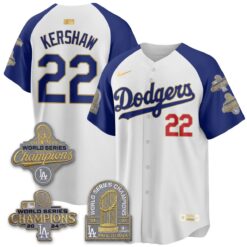 Los Angeles Dodgers Gold Collection Stadium Vapor Limited Jersey - Back to Back 9x Champs - All Stitched by Los Angeles Dodgers