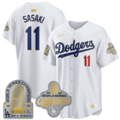 LAD Gold Collection Stadium Vapor Limited Jersey - 9x Champs - All Stitched by Los Angeles Dodgers