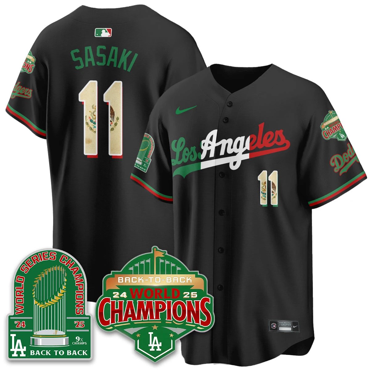 LAD Mexico Vapor Limited Jersey - 9x & B2B Champs - All Stitched by Los Angeles Dodgers