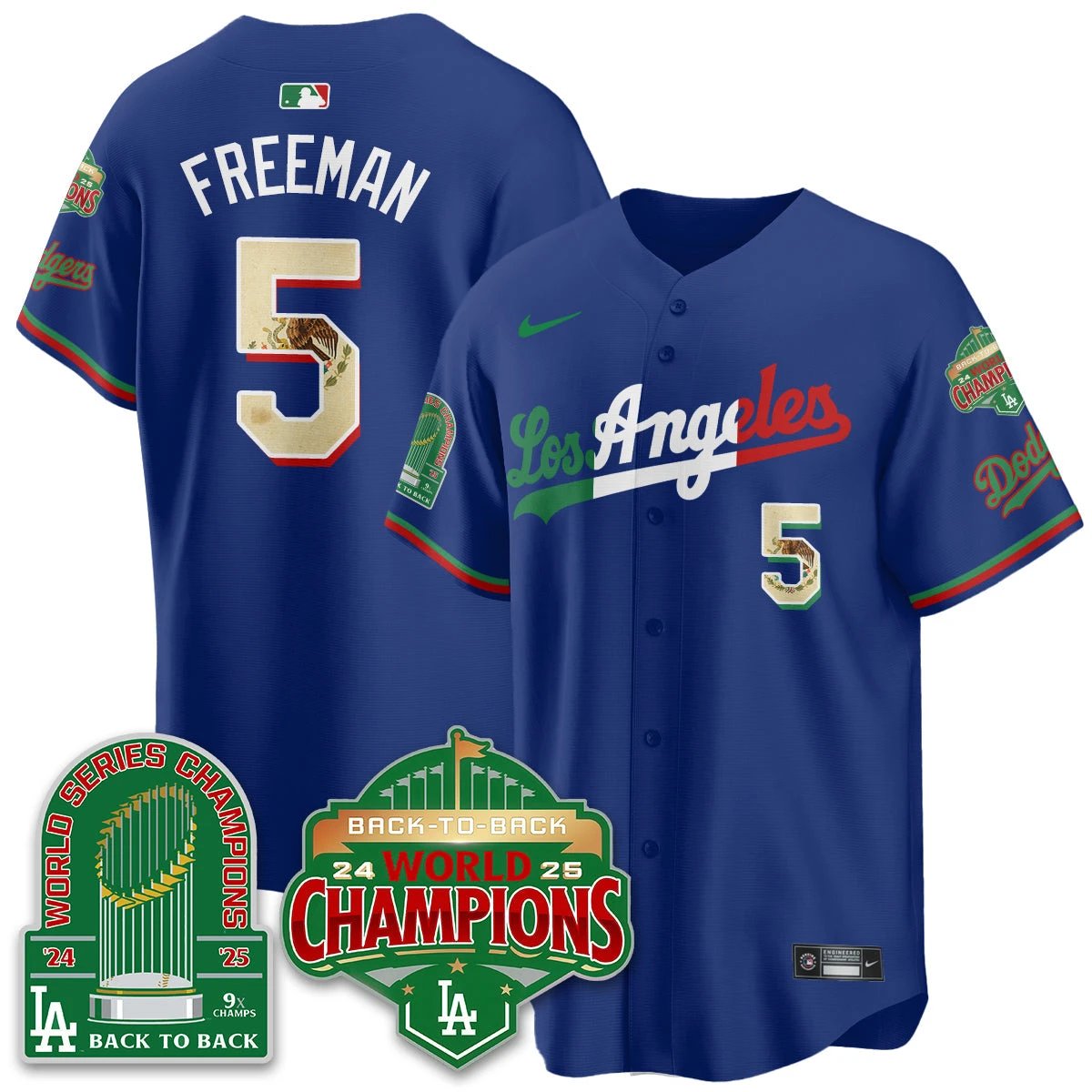 LAD Mexico Vapor Limited Jersey - 9x & B2B Champs - All Stitched by Los Angeles Dodgers