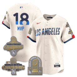 Los Angeles Dodgers Gold Collection Stadium Vapor Limited Jersey - Back to Back 9x Champs - All Stitched by Los Angeles Dodgers