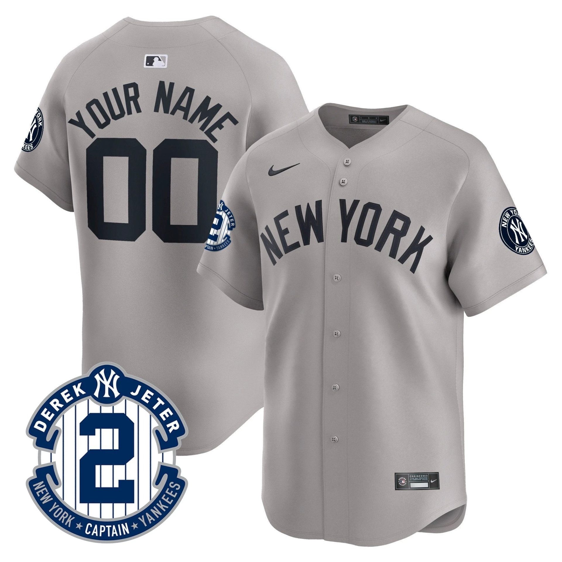 NYY Derek Jeter Patch Vapor Premier Limited Custom Jersey - All Stitched by Digigearus