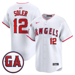 LAA 'Garret Anderson Tribute Patch' Vapor Premier Limited Jersey - All Stitched by Los Angeles Angels