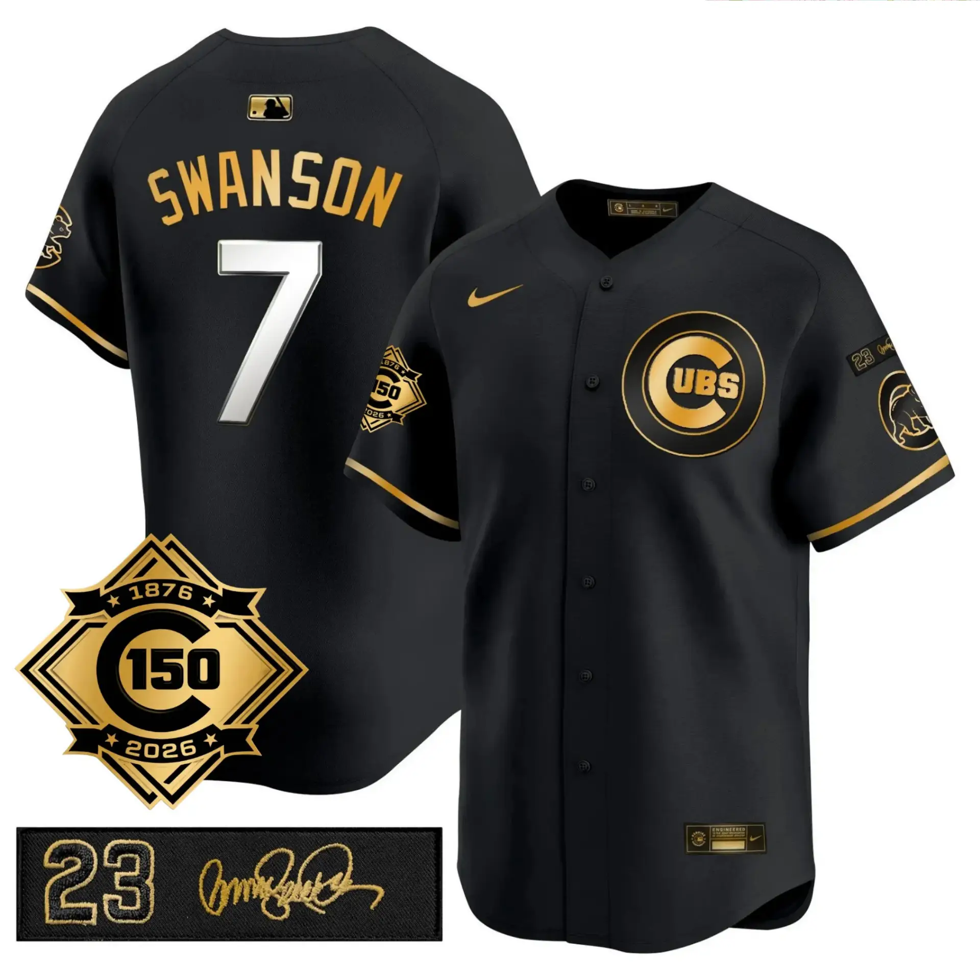 CHC Limited Jersey - 150th Anniversary & 'Ryno' Tribute Patch - All Stitched by Chicago Cubs