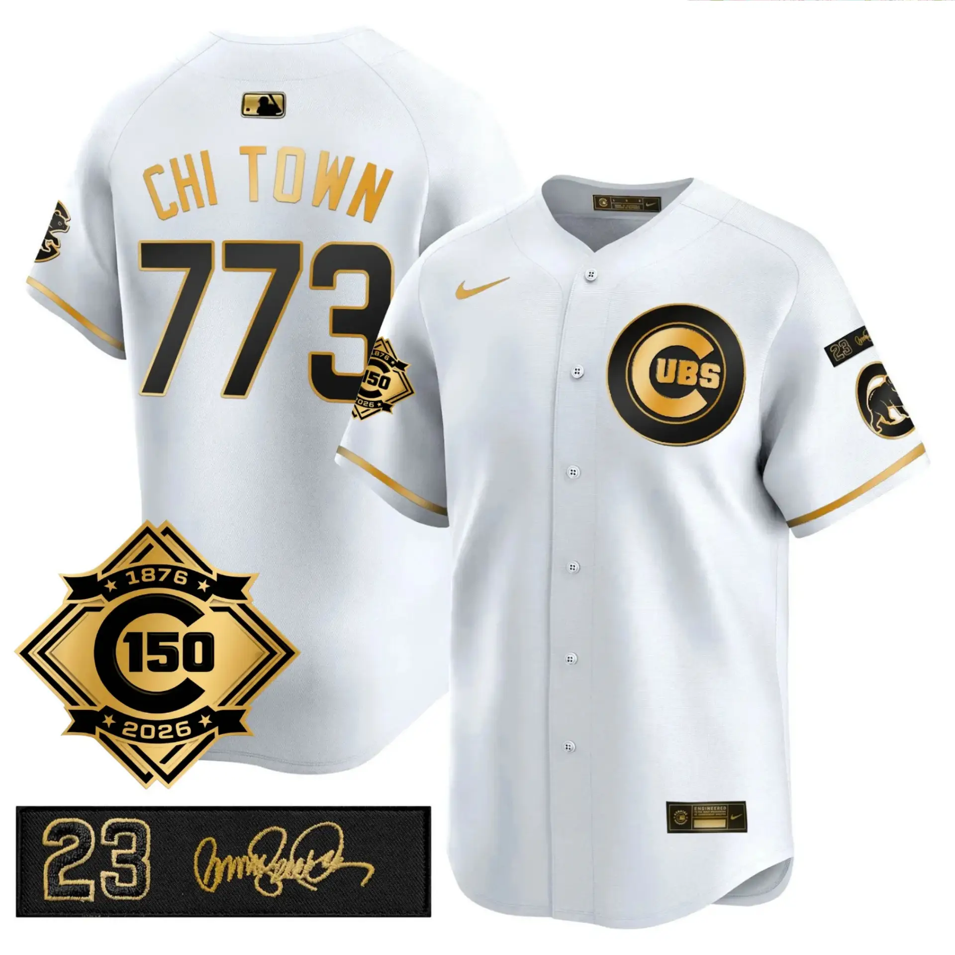 CHC Limited Jersey - 150th Anniversary & 'Ryno' Tribute Patch - All Stitched by Chicago Cubs