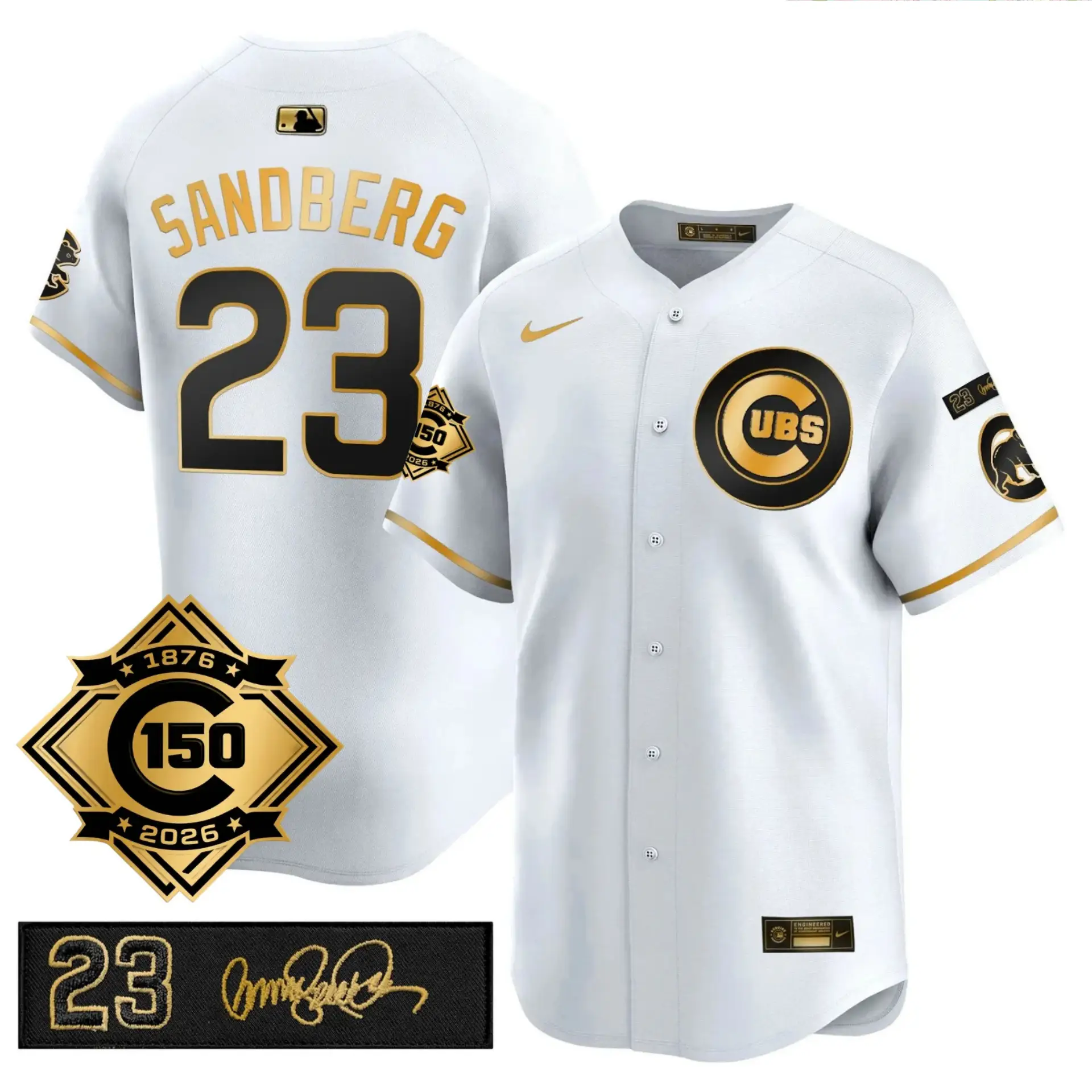 CHC Limited Jersey - 150th Anniversary & 'Ryno' Tribute Patch - All Stitched by Chicago Cubs
