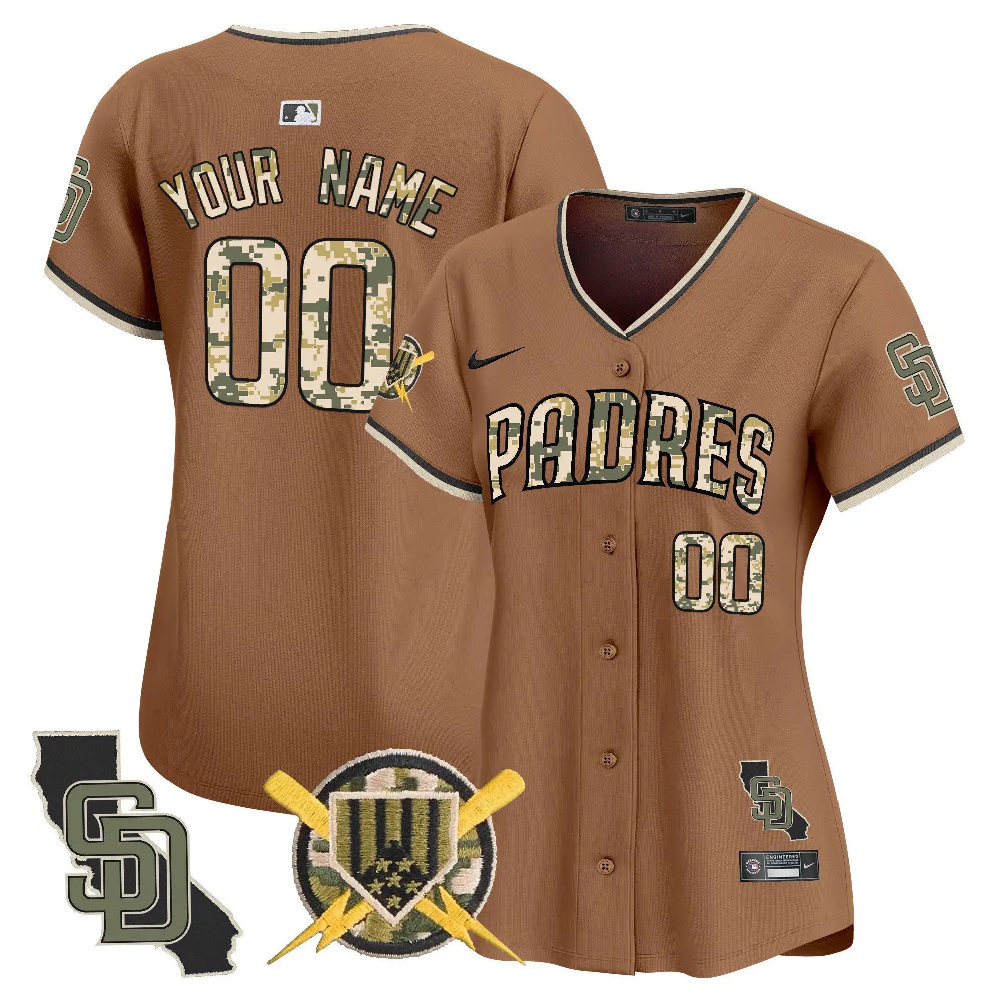 Padres Armed Forces Day Vapor Premier Limited Custom Jersey - All Stitched by Digigearus