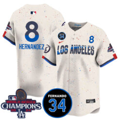 LA Dodgers - World Series Champions 2024/Fernando Valenzuela Memorial Jersey - All Stitched N1 by Los Angeles Dodgers