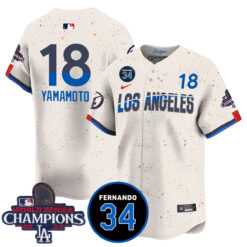 LA Dodgers - World Series Champions 2024/Fernando Valenzuela Memorial Jersey - All Stitched N1 by Los Angeles Dodgers