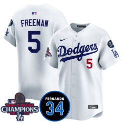 LA Dodgers - World Series Champions 2024/Fernando Valenzuela Memorial Jersey - All Stitched N1 by Los Angeles Dodgers
