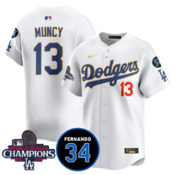 LA Dodgers - World Series Champions 2024/Fernando Valenzuela Memorial Jersey - All Stitched N1 by Los Angeles Dodgers