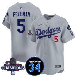 LA Dodgers - World Series Champions 2024/Fernando Valenzuela Memorial Jersey - All Stitched N1 by Los Angeles Dodgers