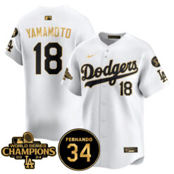 LA Dodgers - World Series Champions 2024/Fernando Valenzuela Memorial Jersey - All Stitched N1 by Los Angeles Dodgers