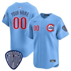 CHC Blue Alternate Vapor Premier Limited Custom Jersey - All Stitched by Chicago Cubs