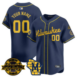 Custom Name/Number MIL 2025 Limited Jersey - Bob Uecker Patch - All Stitched by Milwaukee Brewers