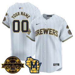 Custom Name/Number MIL 2025 Limited Jersey - Bob Uecker Patch - All Stitched by Milwaukee Brewers