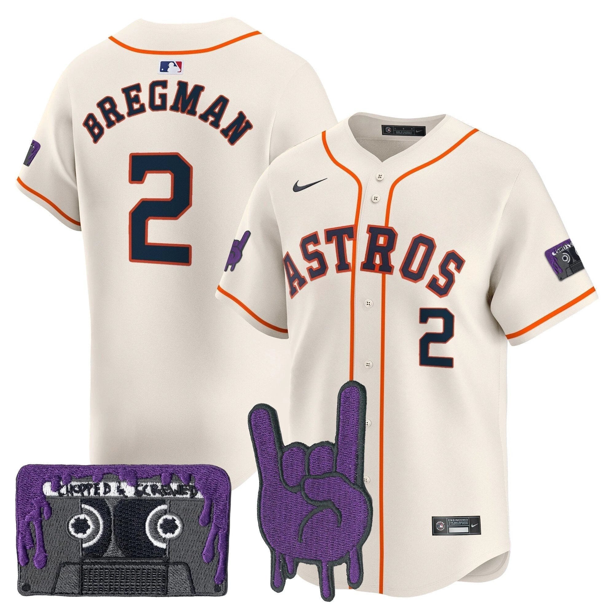 HOU DJ Screw Patch Vapor Premier Limited Jersey - All Stitched by Houston Astros