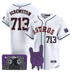 HOU DJ Screw Patch Vapor Premier Limited Jersey - All Stitched by Houston Astros