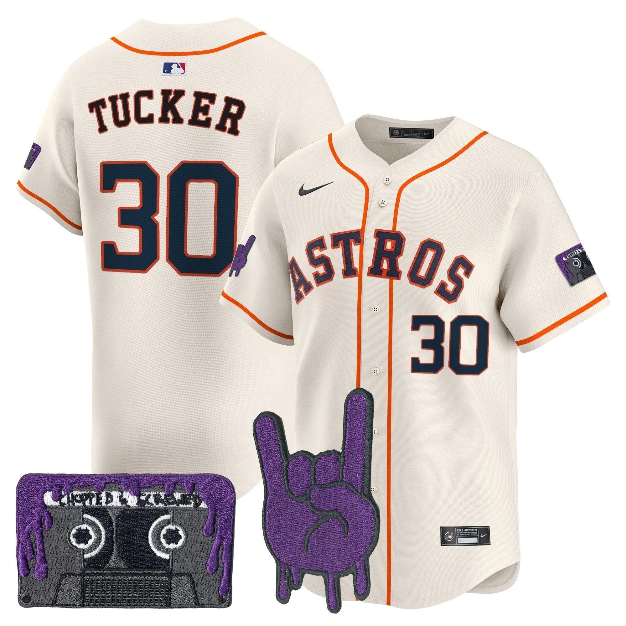 HOU DJ Screw Patch Vapor Premier Limited Jersey - All Stitched by Houston Astros