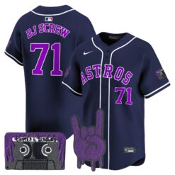 HOU DJ Screw Patch Vapor Premier Limited Jersey - All Stitched by Houston Astros