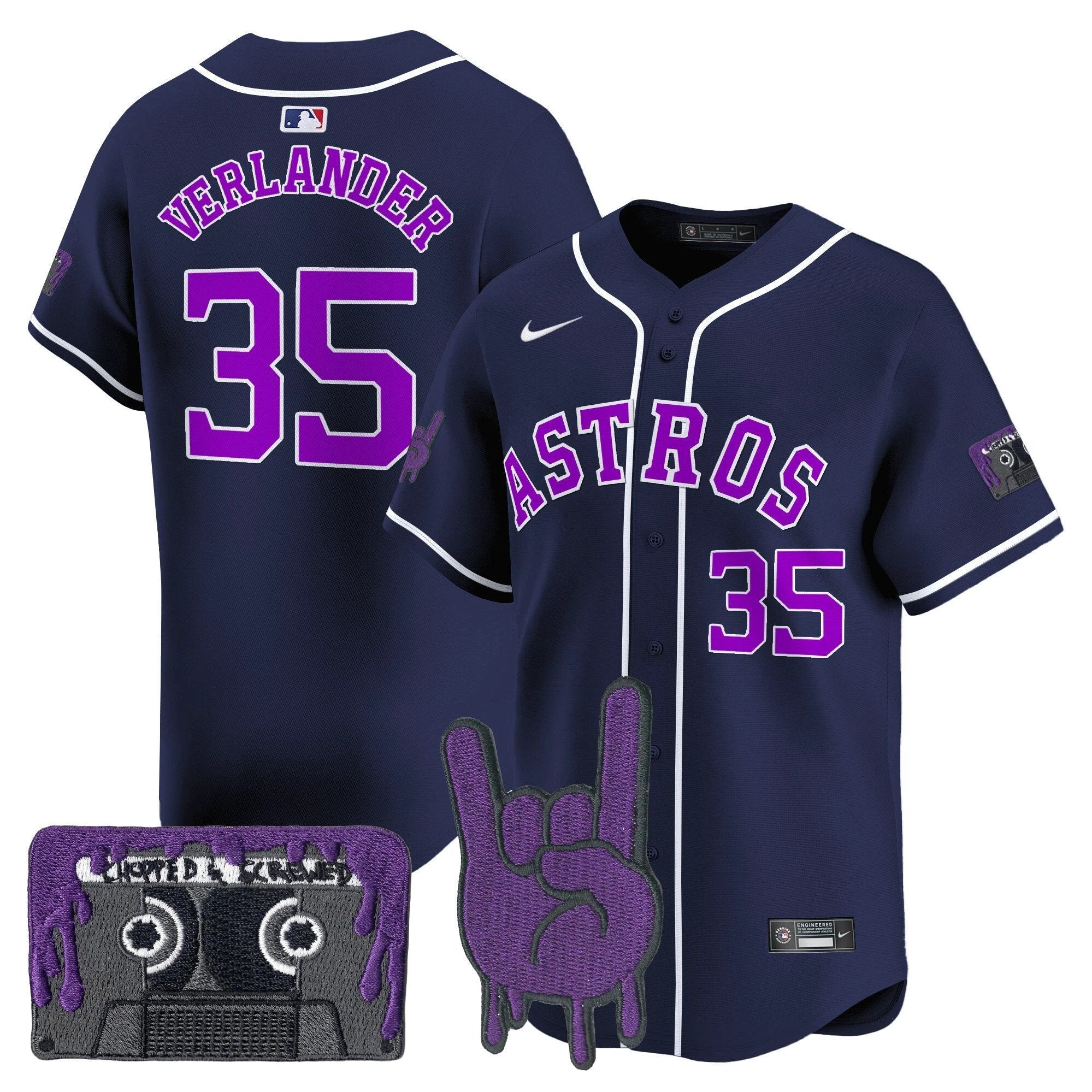 HOU DJ Screw Patch Vapor Premier Limited Jersey - All Stitched by Houston Astros
