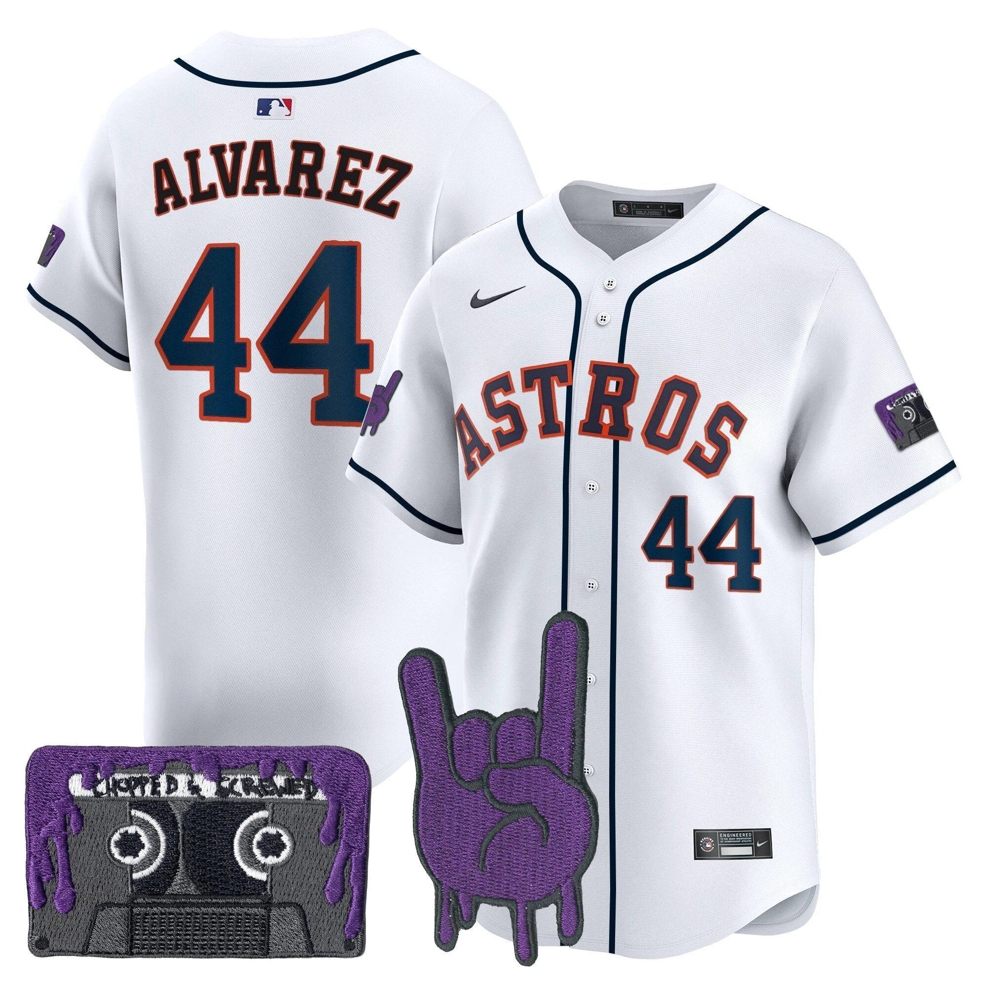 HOU DJ Screw Patch Vapor Premier Limited Jersey - All Stitched by Houston Astros