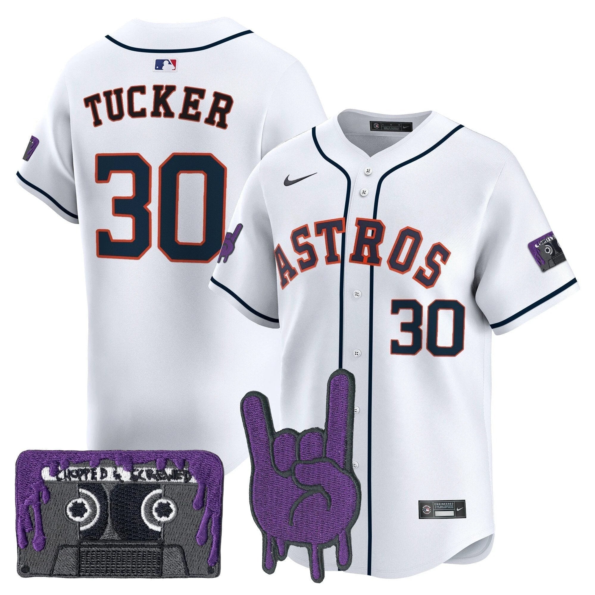 HOU DJ Screw Patch Vapor Premier Limited Jersey - All Stitched by Houston Astros