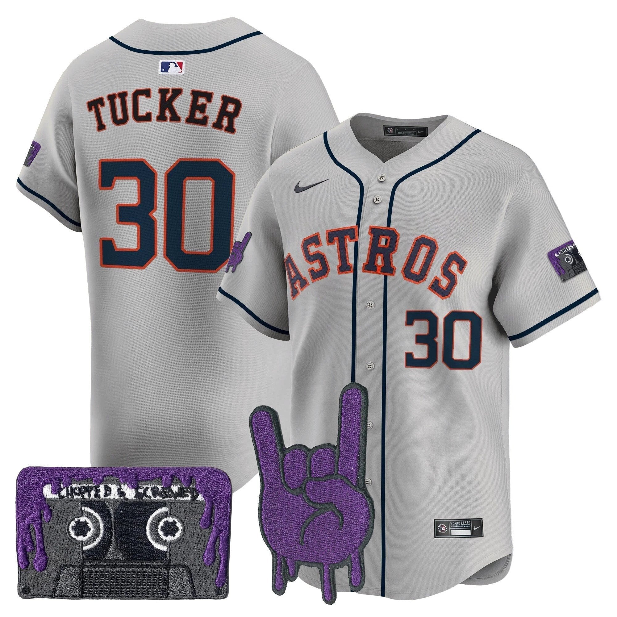 HOU DJ Screw Patch Vapor Premier Limited Jersey - All Stitched by Houston Astros