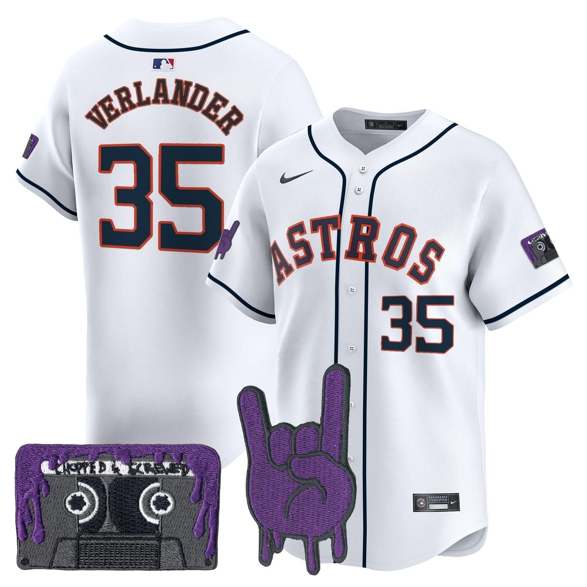 HOU DJ Screw Patch Vapor Premier Limited Jersey - All Stitched by Houston Astros