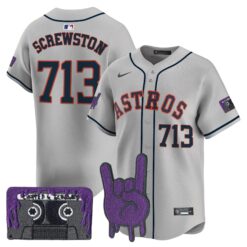 HOU DJ Screw Patch Vapor Premier Limited Jersey - All Stitched by Houston Astros