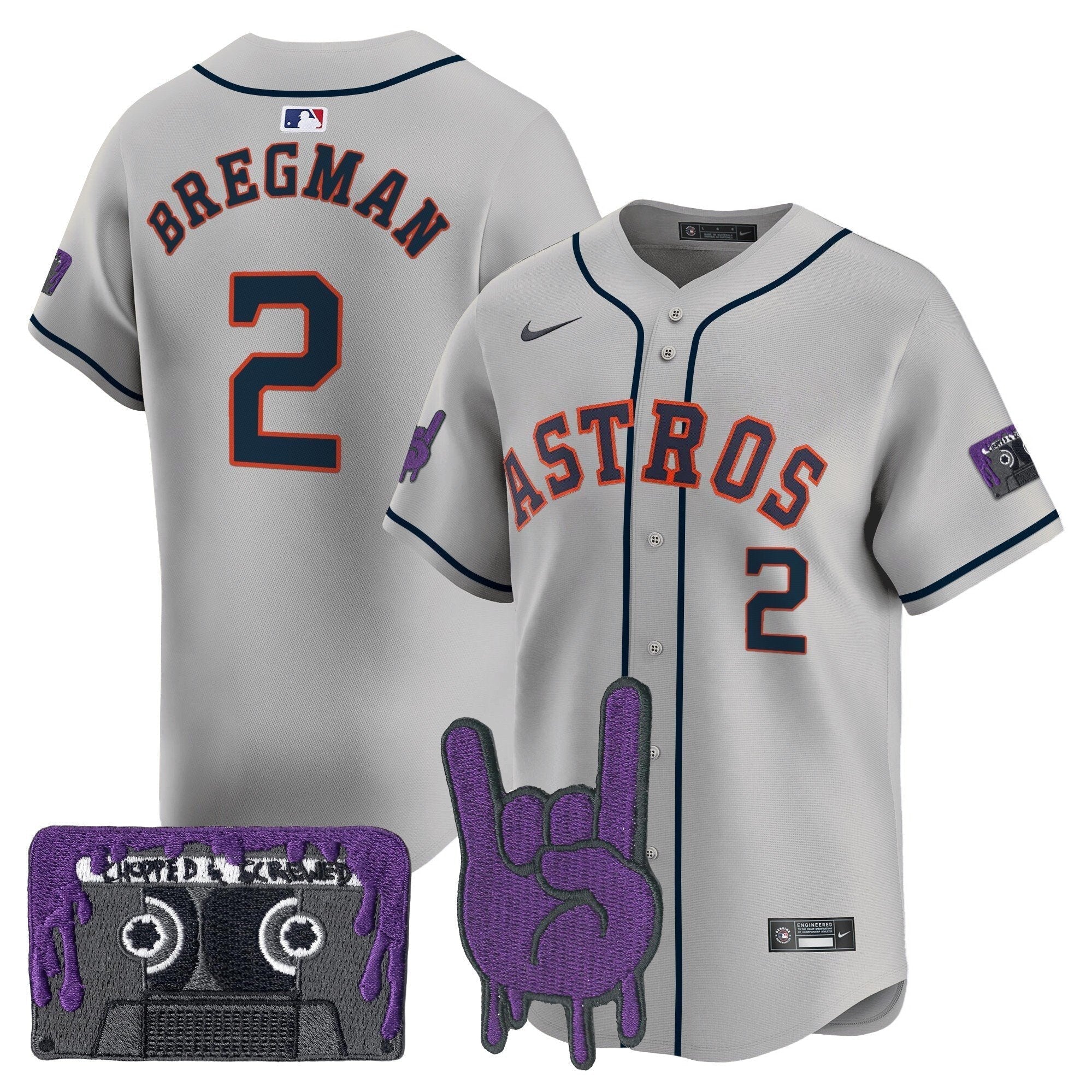 HOU DJ Screw Patch Vapor Premier Limited Jersey - All Stitched by Houston Astros