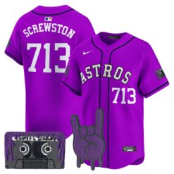 HOU DJ Screw Patch Vapor Premier Limited Jersey - All Stitched by Houston Astros