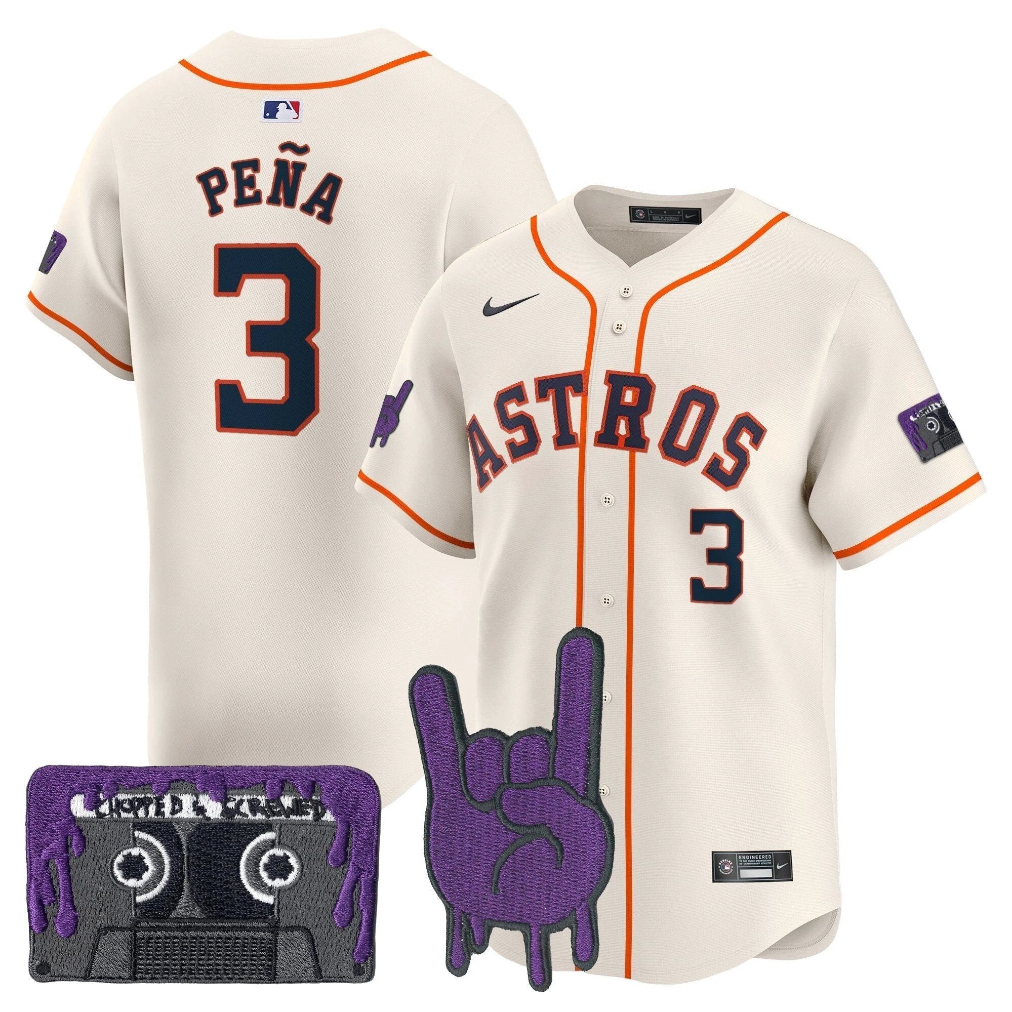 HOU DJ Screw Patch Vapor Premier Limited Jersey - All Stitched by Houston Astros