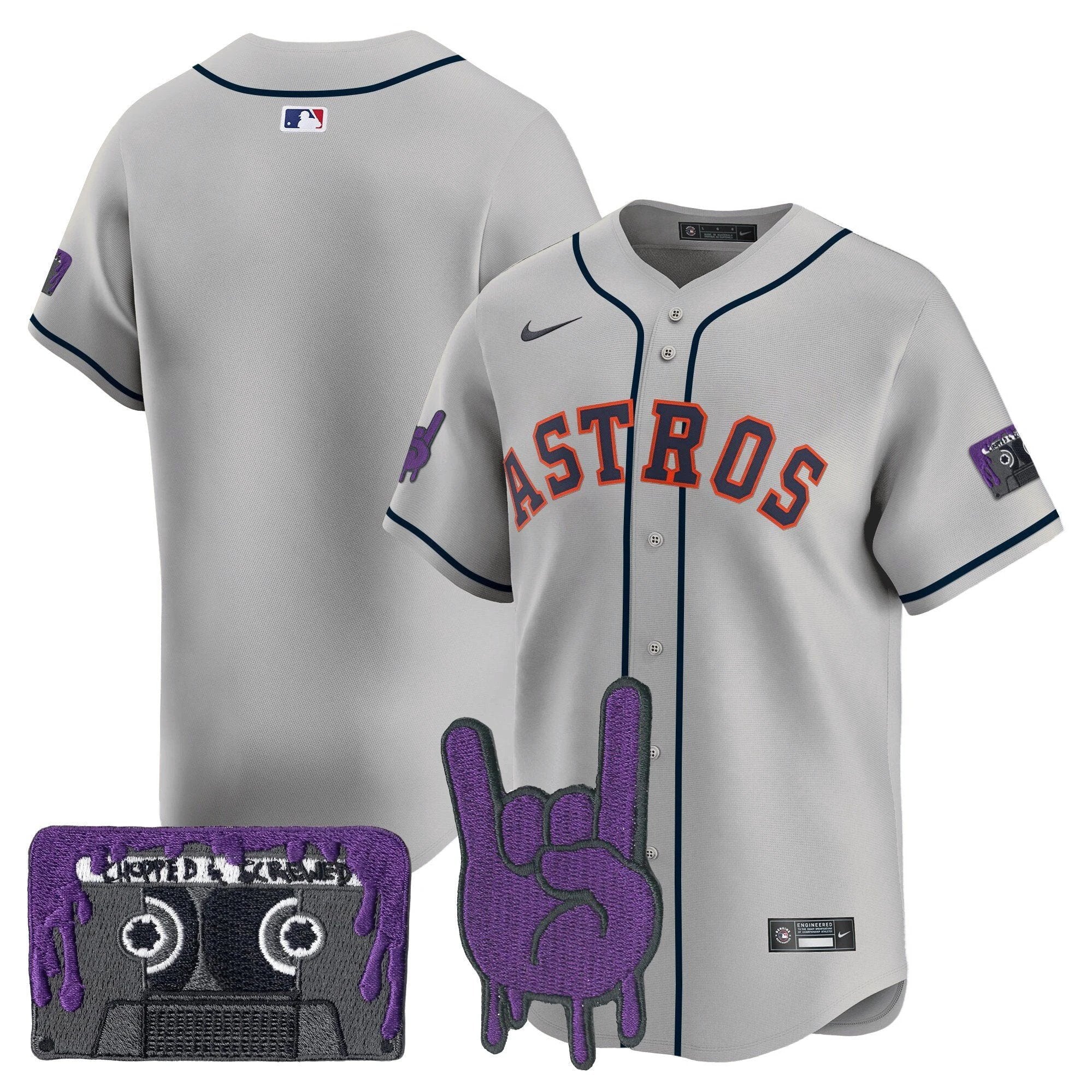 HOU DJ Screw Patch Vapor Premier Limited Jersey - All Stitched by Houston Astros
