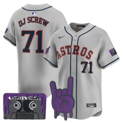 HOU DJ Screw Patch Vapor Premier Limited Jersey - All Stitched by Houston Astros