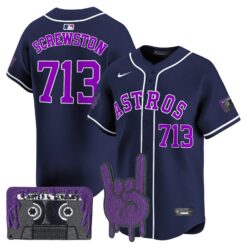 HOU DJ Screw Patch Vapor Premier Limited Jersey - All Stitched by Houston Astros